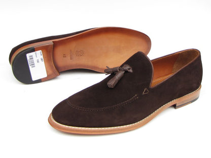 Paul Parkman Men's Tassel Loafer Suede Shoes [ Tobacco , Green, Or Brown ] - Dudes Boutique
