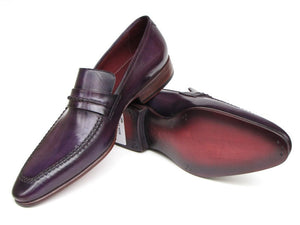 Paul Parkman Purple Loafers Handmade Slip-On Shoes - Dudes Boutique