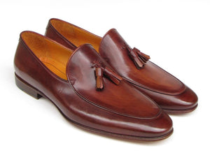 Paul Parkman Tassel Brown Hand Painted Leather Loafer - Dudes Boutique