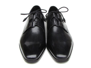 Paul Parkman Ghillie Lacing Plain Toe Black Shoes - Dudes Boutique