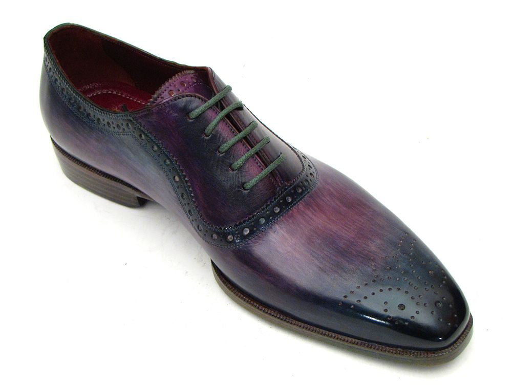 Paul Parkman Men's Purple & Navy Medallion Toe Oxfords - Dudes Boutique