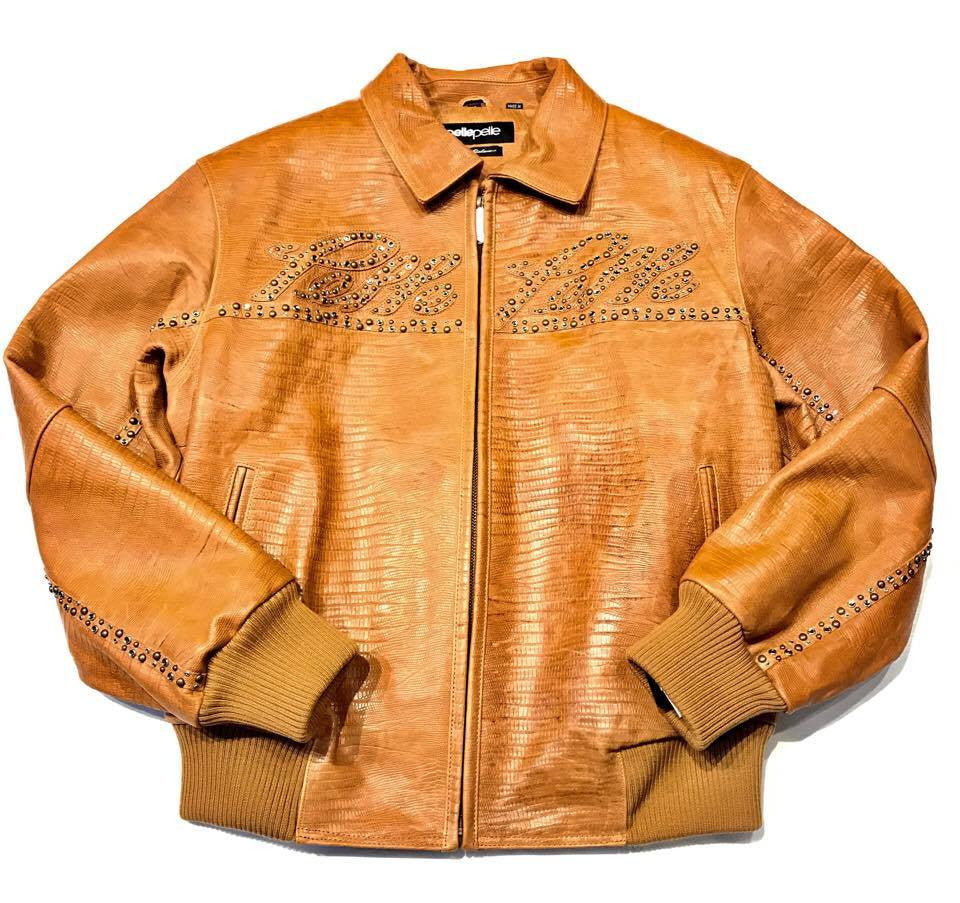 Pelle Pelle 11627 Women's Light Brown Iguana Jacket - Dudes Boutique