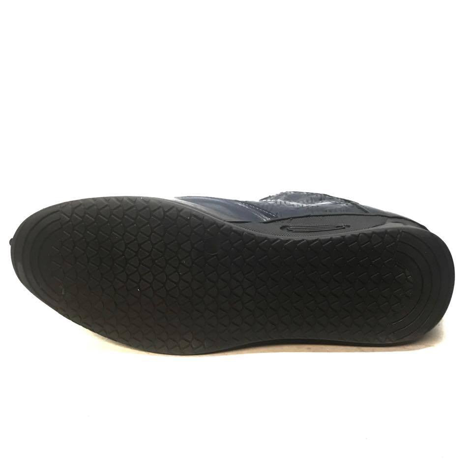 Mauri M770/1 Navy Blue Crocodile Tail Sneakers - Dudes Boutique
