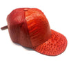Kashani Red Alligator & Ostrich Quill Strapback Hat - Dudes Boutique