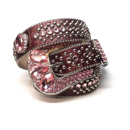 b.b. Simon 6079-B83 Pinks Eye Crystal Belt - Dudes Boutique