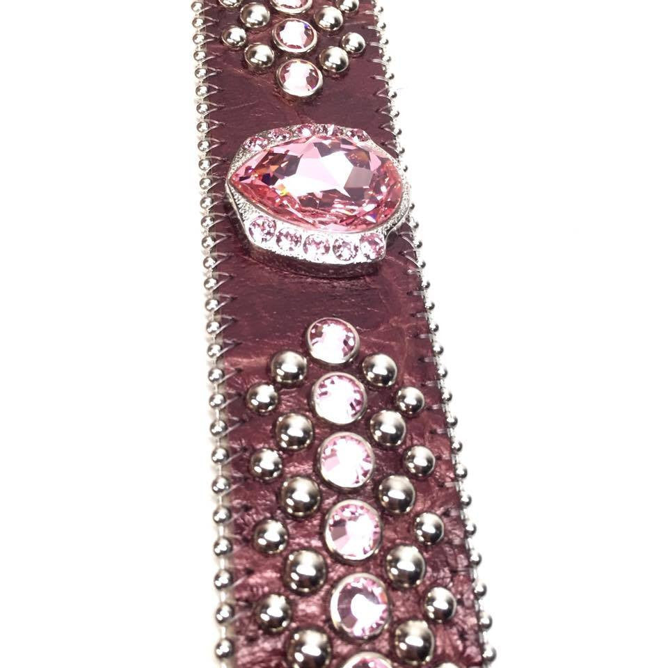 b.b. Simon 6079-B83 Pinks Eye Crystal Belt - Dudes Boutique