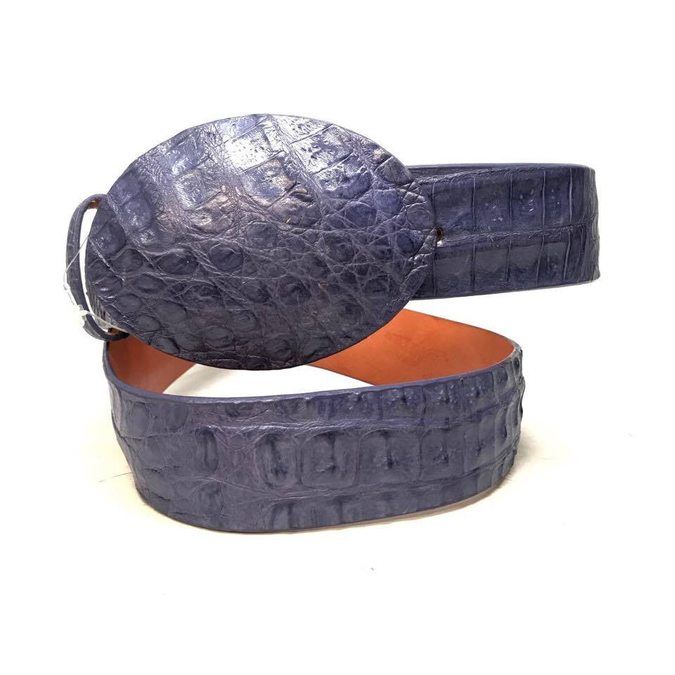 Los Altos Lavender Crocodile Full Skin Belt - Dudes Boutique