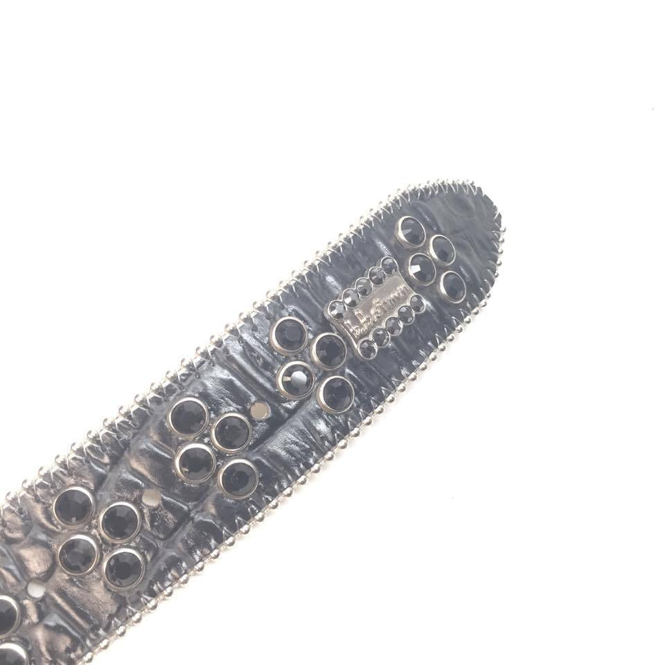 b.b. Simon "Crystal Skulls" Crystal Belt - Dudes Boutique