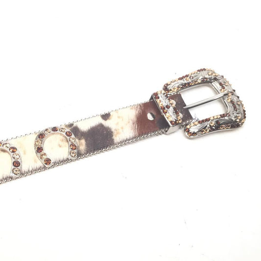 b.b. Simon "Pony Hair Horseshoe" Crystal Belt - Dudes Boutique