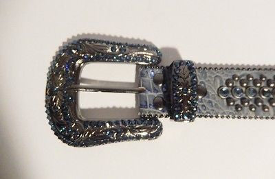 b.b. Simon "Ocean Blue" Crystal Belt - Dudes Boutique