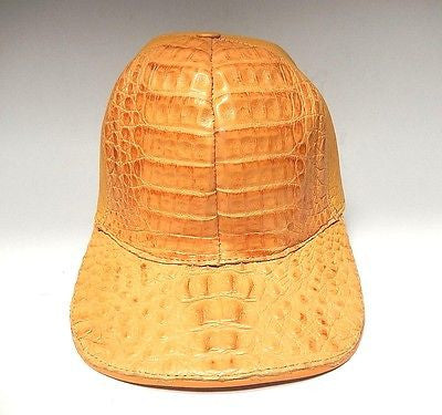 Hand Made Peanut Crocodile & Ostrich Quill Snap-back Hat - Dudes Boutique