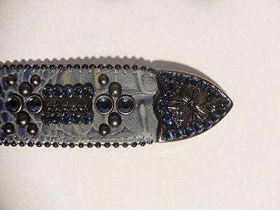 b.b. Simon "Ocean Blue" Crystal Belt - Dudes Boutique