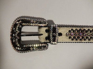 b.b. Simon 'Ice' Crystal & Pony Hair Belt - Dudes Boutique