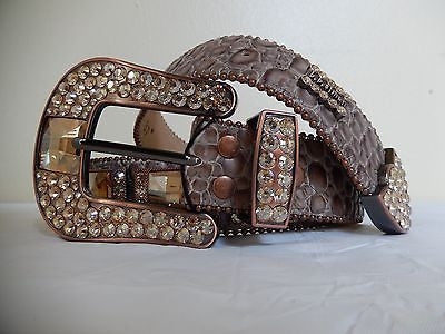 b.b. Simon 'Bronze Monster' Crystal Belt - Dudes Boutique