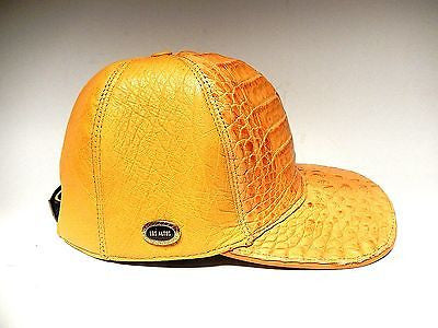 Hand Made Peanut Crocodile & Ostrich Quill Snap-back Hat - Dudes Boutique