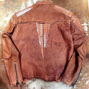 G-Gator Cognac Crocodile/Lambskin Bomber Jacket - Dudes Boutique