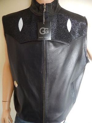 G-Gator 910 Black Stingray/Baby Lambskin Vest - Dudes Boutique