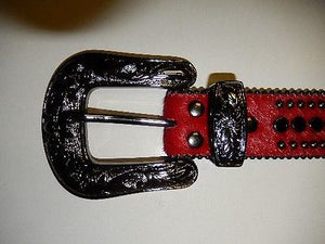 b.b. Simon 'Blood Cross' Crystal & Pony Hair Belt - Dudes Boutique