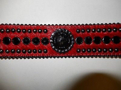 b.b. Simon 'Blood Cross' Crystal & Pony Hair Belt - Dudes Boutique