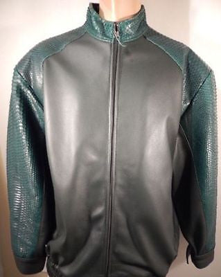 G-Gator Green Python/Lambskin Jacket - Dudes Boutique