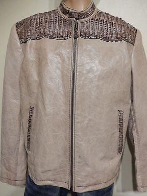 G-Gator Cookies & Cream Crocodile Biker Jacket - Dudes Boutique