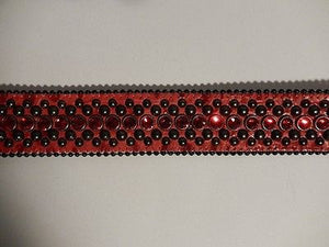 b.b. Simon 'Blood Red' Crystal Belt - Dudes Boutique