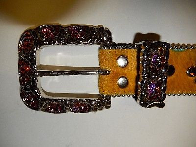 b.b. Simon 'Sunshine' Crystal & Pony Hair Belt - Dudes Boutique