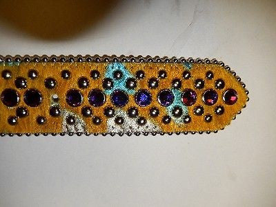 b.b. Simon 'Sunshine' Crystal & Pony Hair Belt - Dudes Boutique