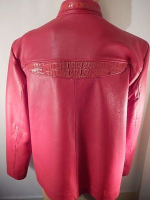 G-Gator Candy Red Crocodile Biker Jacket - Dudes Boutique