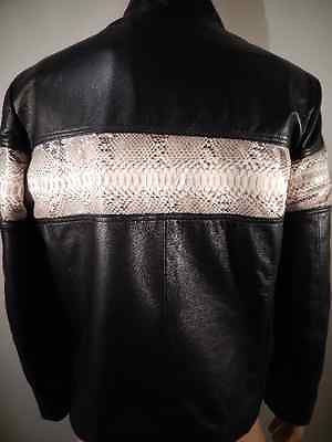 G-Gator Natural Python/Lambskin Motorcycle Jacket - Dudes Boutique