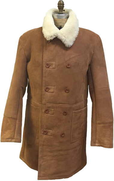 Jakewood - 6100 Double Breasted Shearling Trench Coat - Dudes Boutique