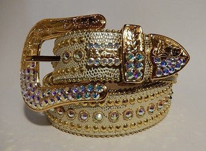 b.b. Simon 'Golden Lizard' Crystal Belt - Dudes Boutique