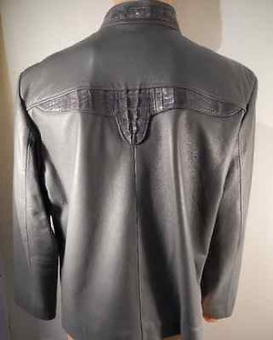 Safari Gray Horn-back Crocodile/Lambskin Jacket - Dudes Boutique