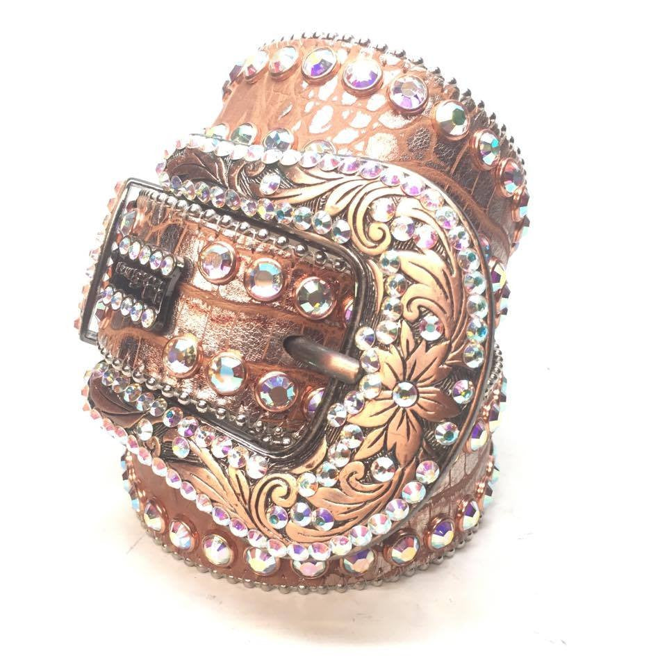 b.b. Simon "Bronze Bully" Crystal Belt - Dudes Boutique