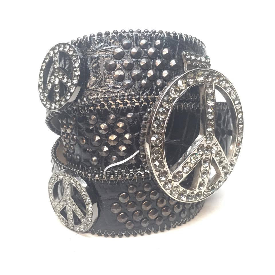 b.b. Simon "Love Wins" Crystal Belt - Dudes Boutique