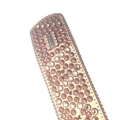 b.b. Simon "Thick Quad Studded Bronzlli" Crystal Belt - Dudes Boutique