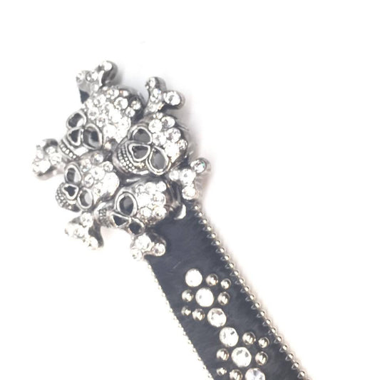 b.b. Simon "Graveyard Pony Hair" Crystal Belt - Dudes Boutique