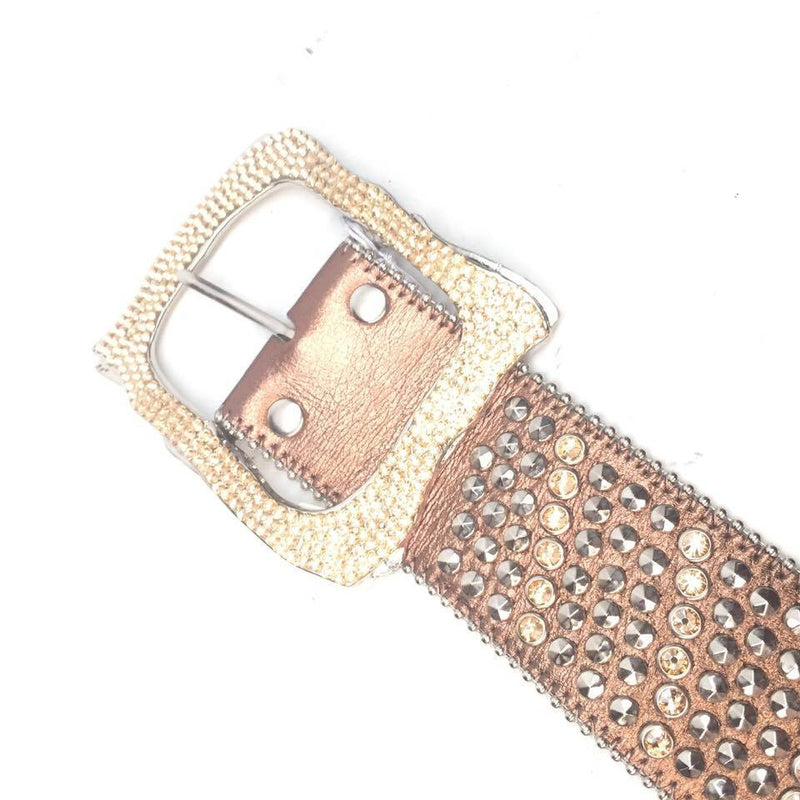 b.b. Simon "Thick Gold Studded" Crystal Belt - Dudes Boutique
