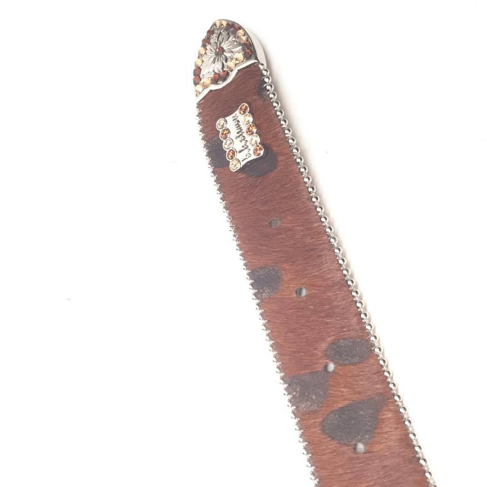 b.b. Simon "Pony Hair Horseshoe" Crystal Belt - Dudes Boutique