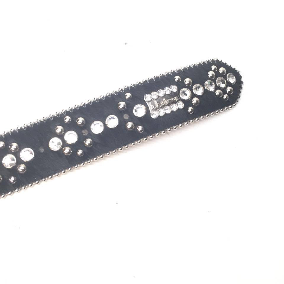 b.b. Simon "Graveyard Pony Hair" Crystal Belt - Dudes Boutique