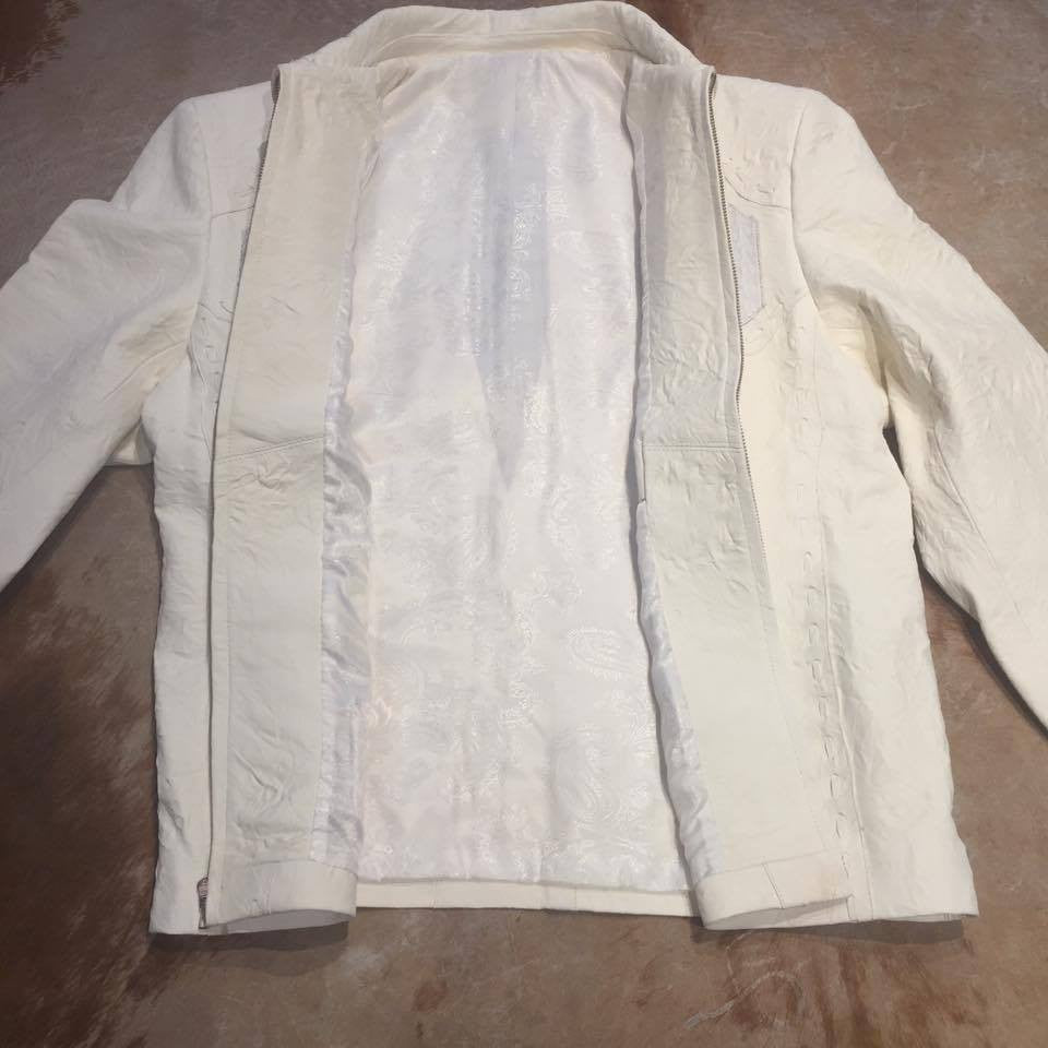 Safari Men's Laced Alligator/Washed Lambskin Bomber Jacket - Dudes Boutique