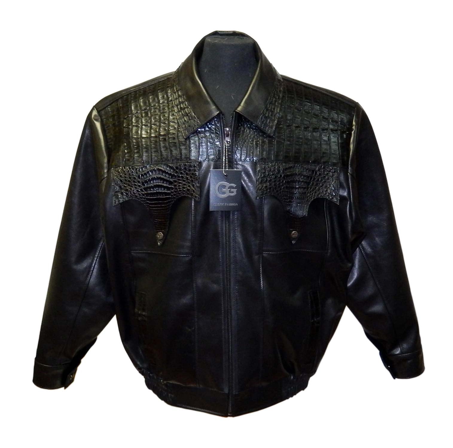 G-Gator - 2035 Calf Skin/Ostrich/Alligator Jacket - Dudes Boutique