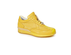 Mauri - M770 Crocodile Perforated Nappa Leather Sneakers - Dudes Boutique