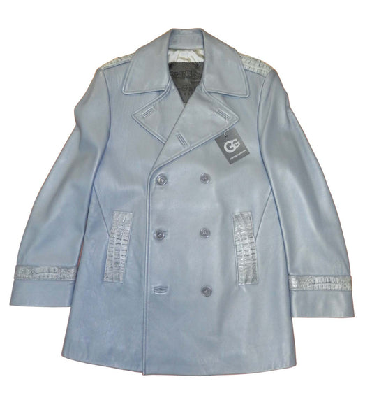 G-Gator - 2090 Lambskin/Crocodile Long Men's Jacket - Dudes Boutique