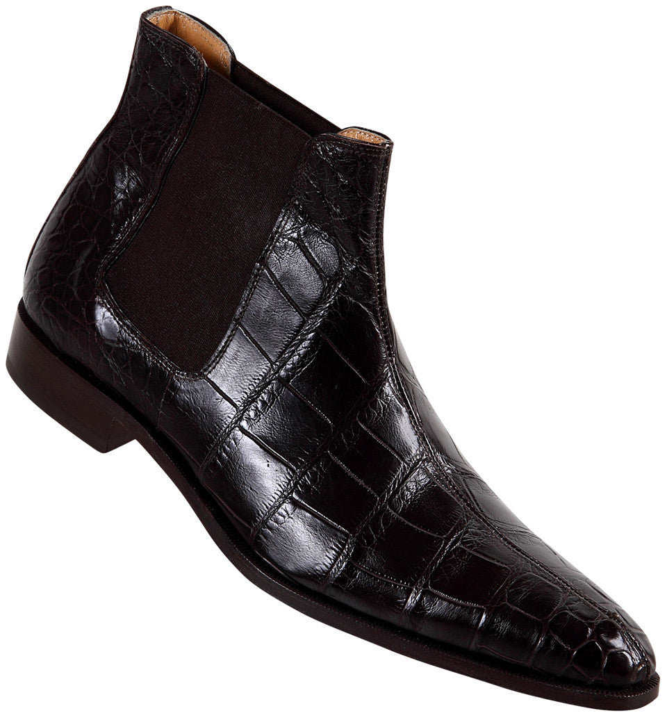 Mauri - "2198" Dark Brown Alligator Boots - Dudes Boutique