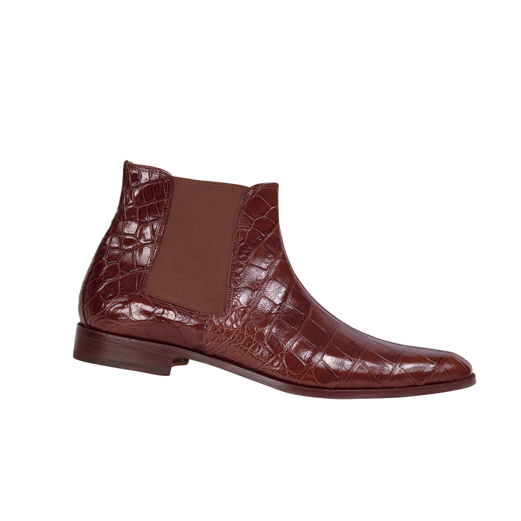 Mauri - 2198 "Reserved" Cognac Alligator Chelsea Boot - Dudes Boutique