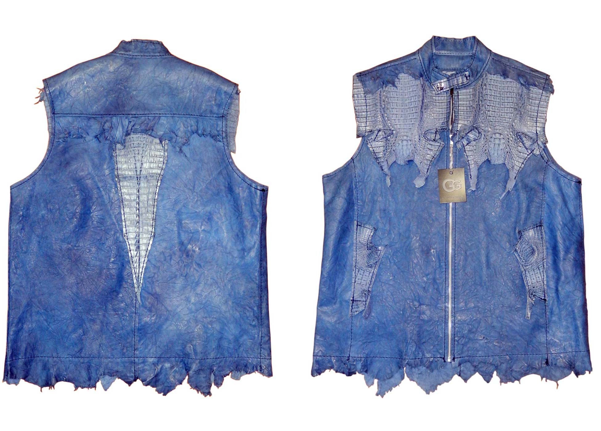 G-Gator - 231 Alligator/Washed Lambskin Vest - Dudes Boutique