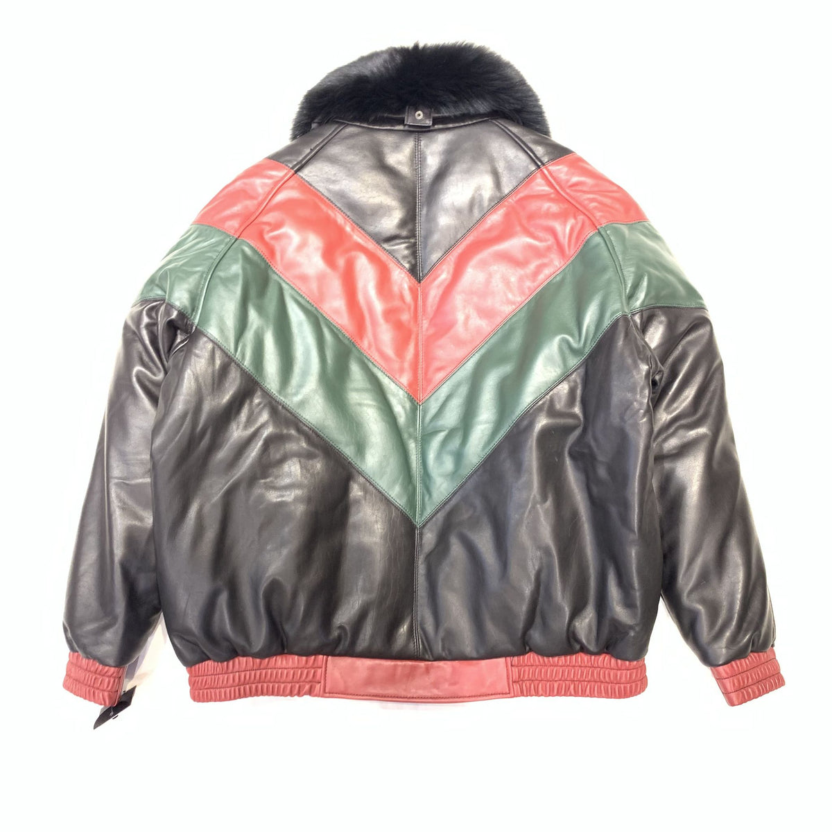 Daniels Leather Men's Multi-Color Quilted Lambskin Fox Collar Biker Jacket - Dudes Boutique