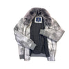Barya NewYork Grey Fox Fur Collar Shearling Jacket - Dudes Boutique