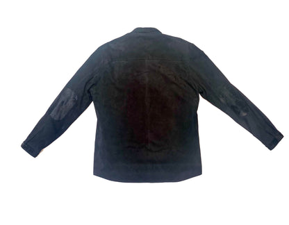 Kashani Men's Jet Black Pony Hair/Suede Shirt - Dudes Boutique